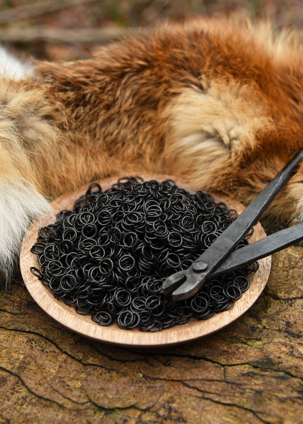 Kettenringe, 3 kg-Paket, unvernietet, brüniert 9 mm ID