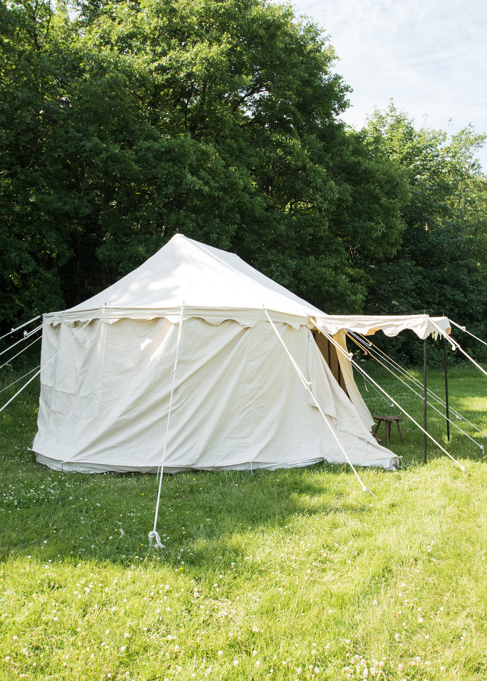 Ritterzelt Burgund, 4 x 6 m, 425 gsm, naturfarben