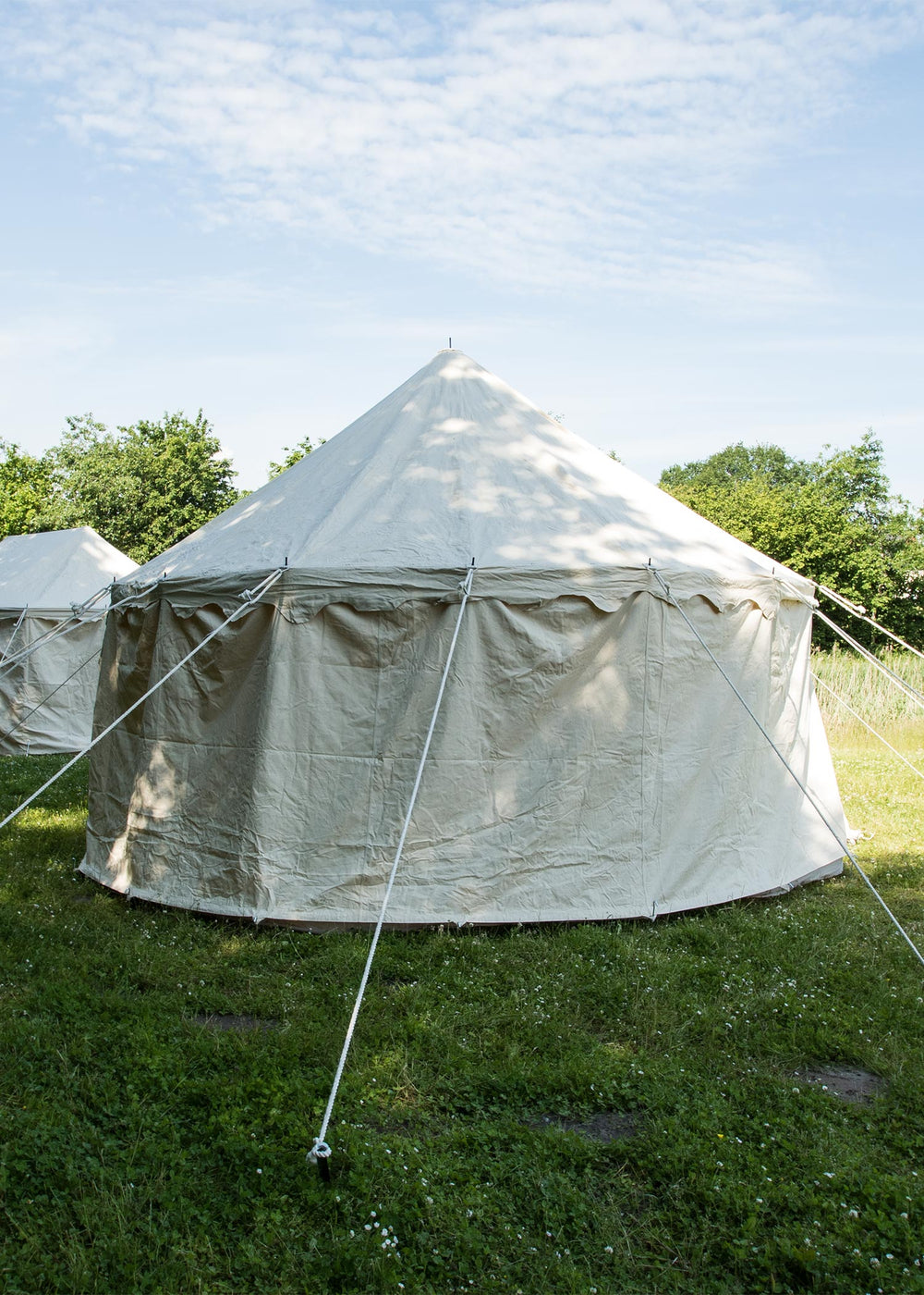 Rundes Mittelalterzelt, 5 m Durchmesser, 425 gsm, natur