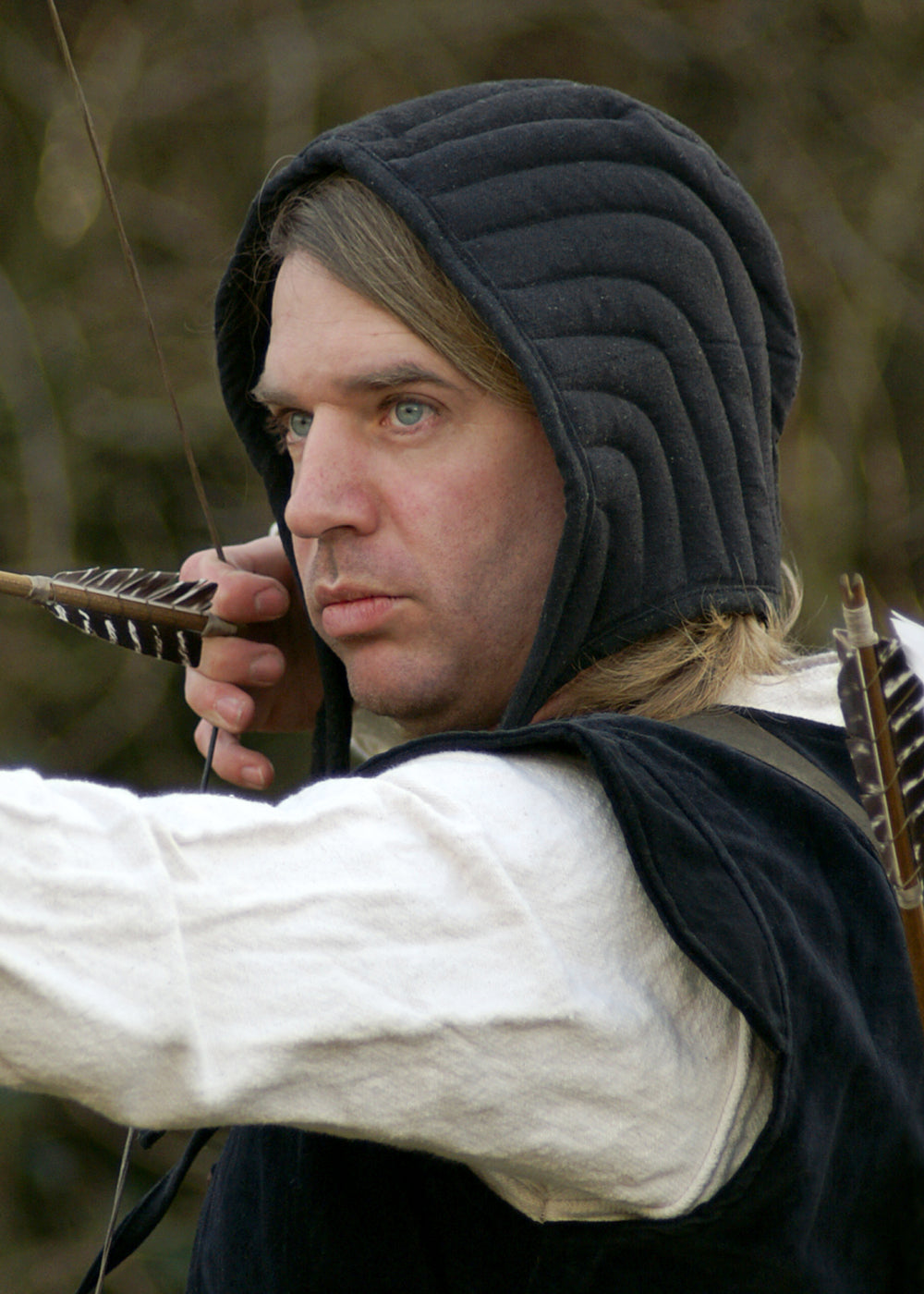 Gepolsterte Bundhaube, natur