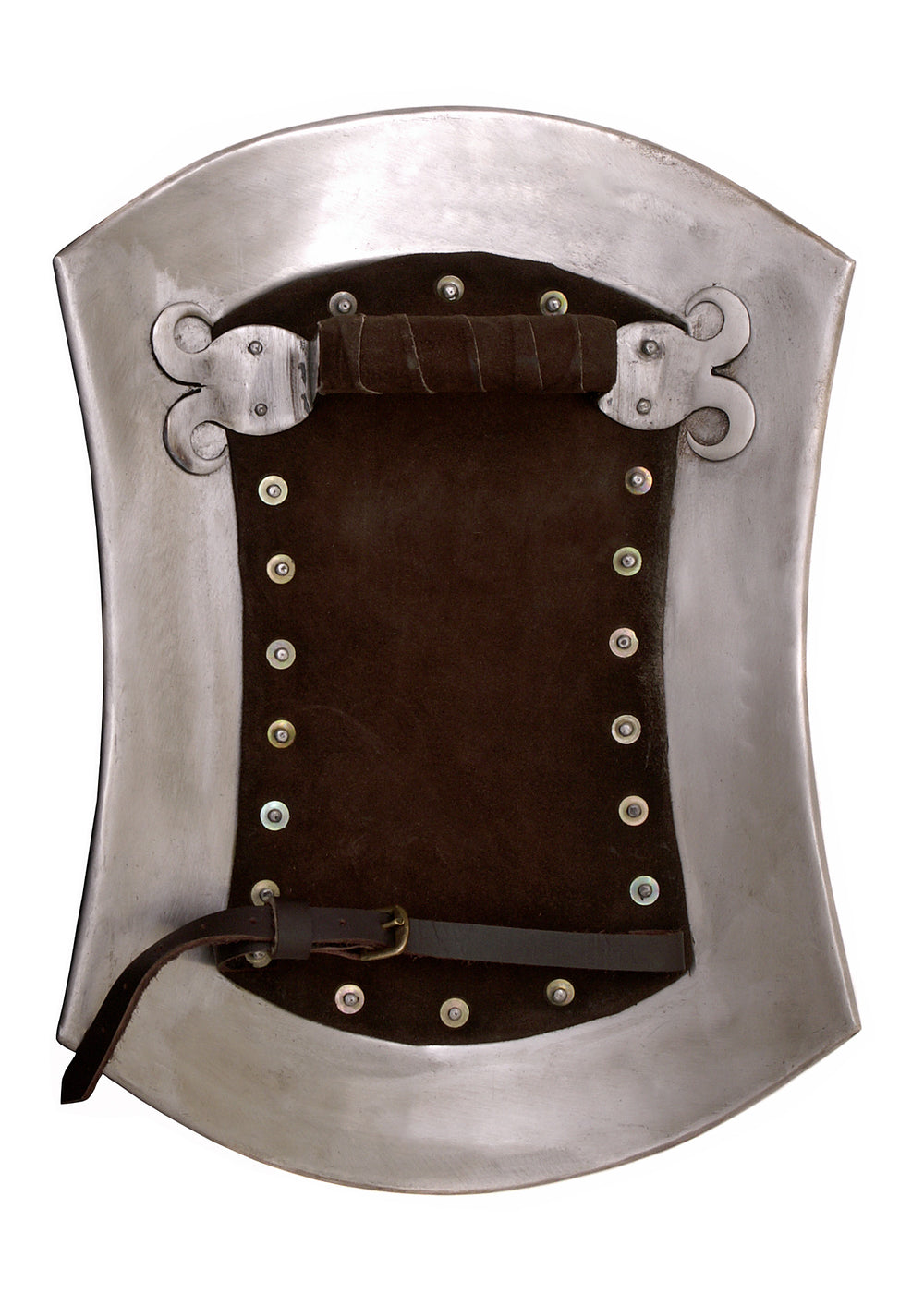 Rechteckiger Buckler mit rückseitiger Polsterung