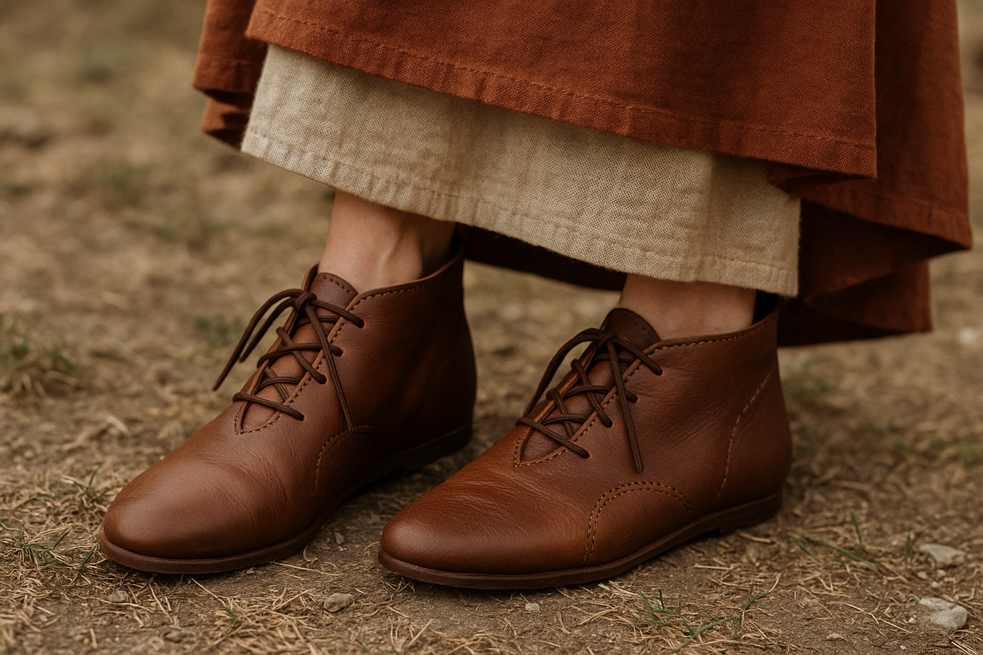 Mittelalterliche Schuhe für das Weibsvolk