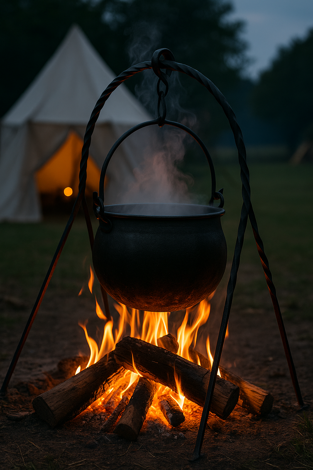 Lagerküche – Kochen am offenen Feuer wie im Mittelalter