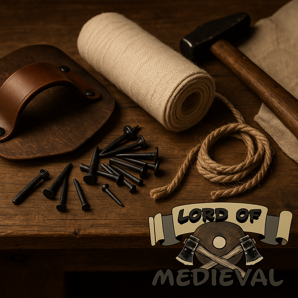 Schildbau-Zubehör – Griffe, Leinen, Nägel & Materialien | Lord of Medieval