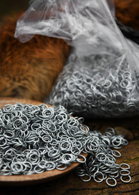 Lose Kettenringe, 3 kg-Paket, unvernietet, verzinkt, 9mm ID