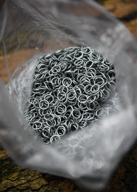 Lose Kettenringe, 3 kg-Paket, unvernietet, verzinkt, 9mm ID