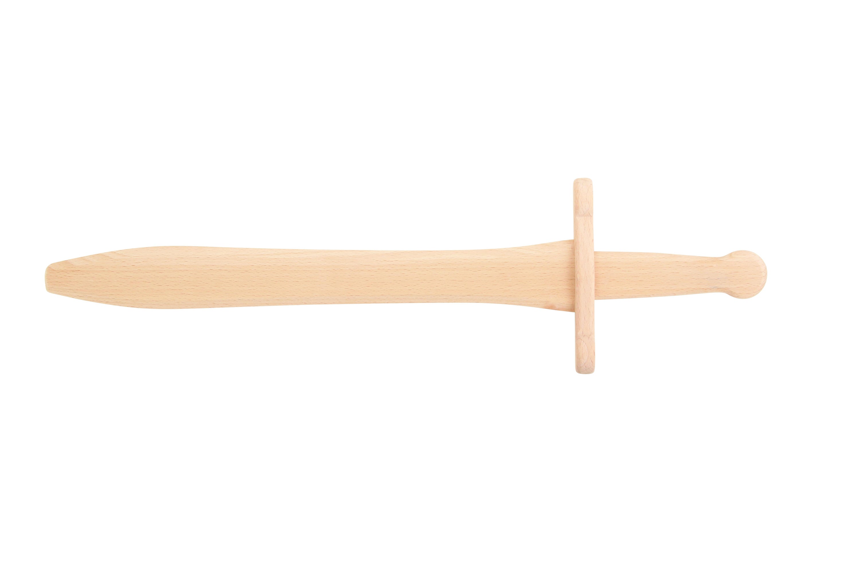 Holzschwert Natur für Kinder – 48 cm | Leichtes Ritterschwert aus Holz