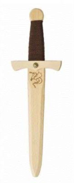 Drachendolch aus Holz – 35 cm | Fantasievoller Holzdolch für kleine Drachenritter
