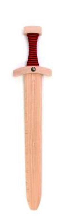 Normannenschwert aus Holz – 48 cm | Kinderschwert in Schwarz-Rot oder Schwarz-Gelb