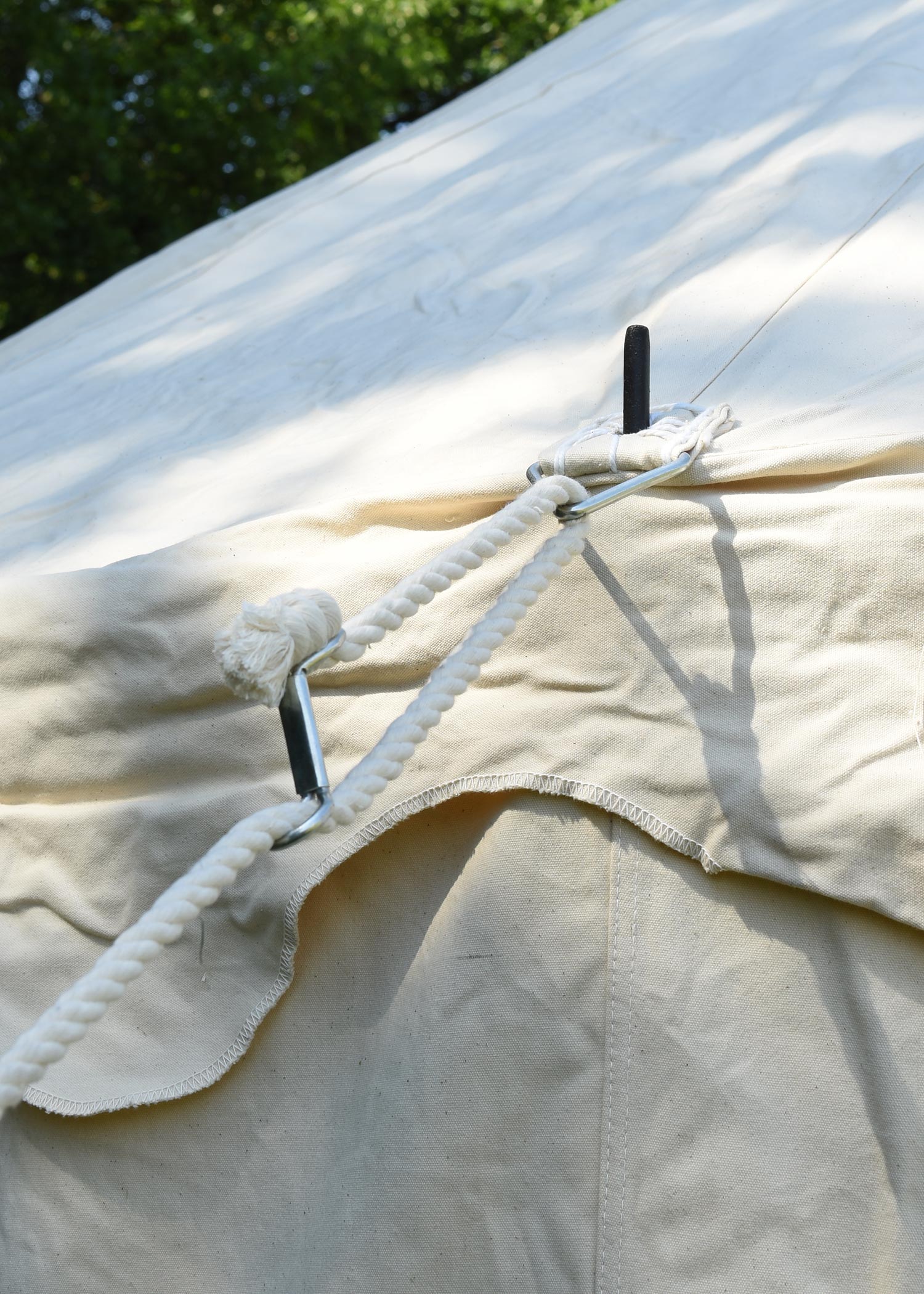 Rundes Mittelalterzelt, 5 m Durchmesser, 425 gsm, natur