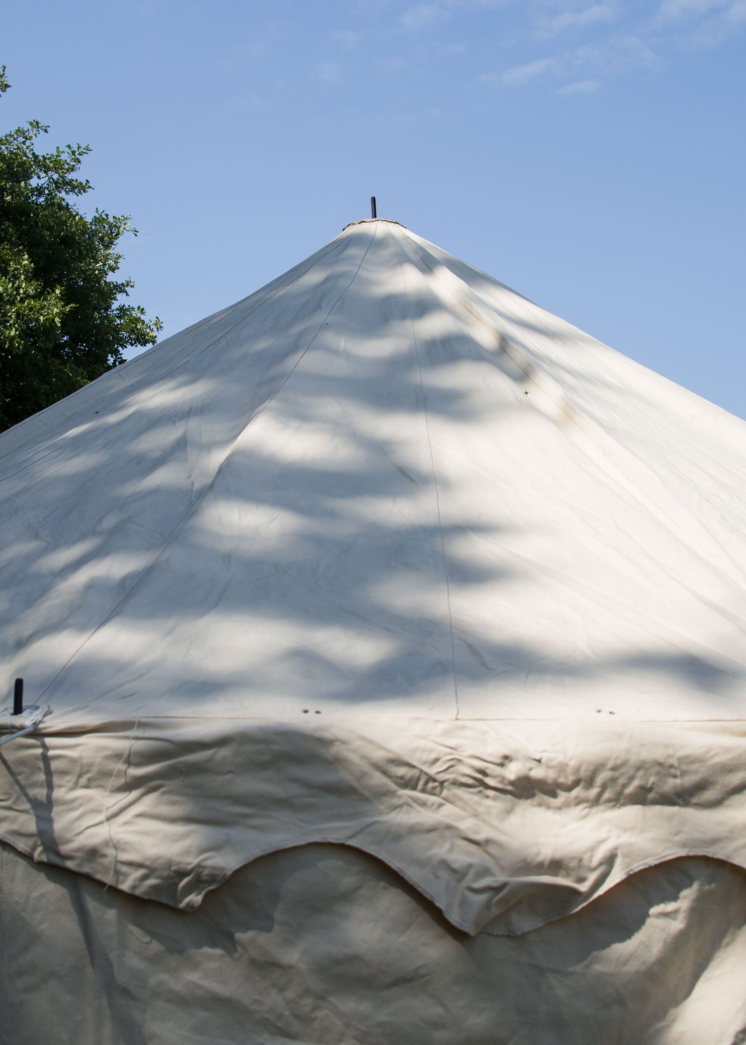 Rundes Mittelalterzelt, 5 m Durchmesser, 425 gsm, natur