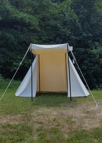 Sächsisches Händlerzelt, 4 x 2,5 m, 425 gsm, naturfarben