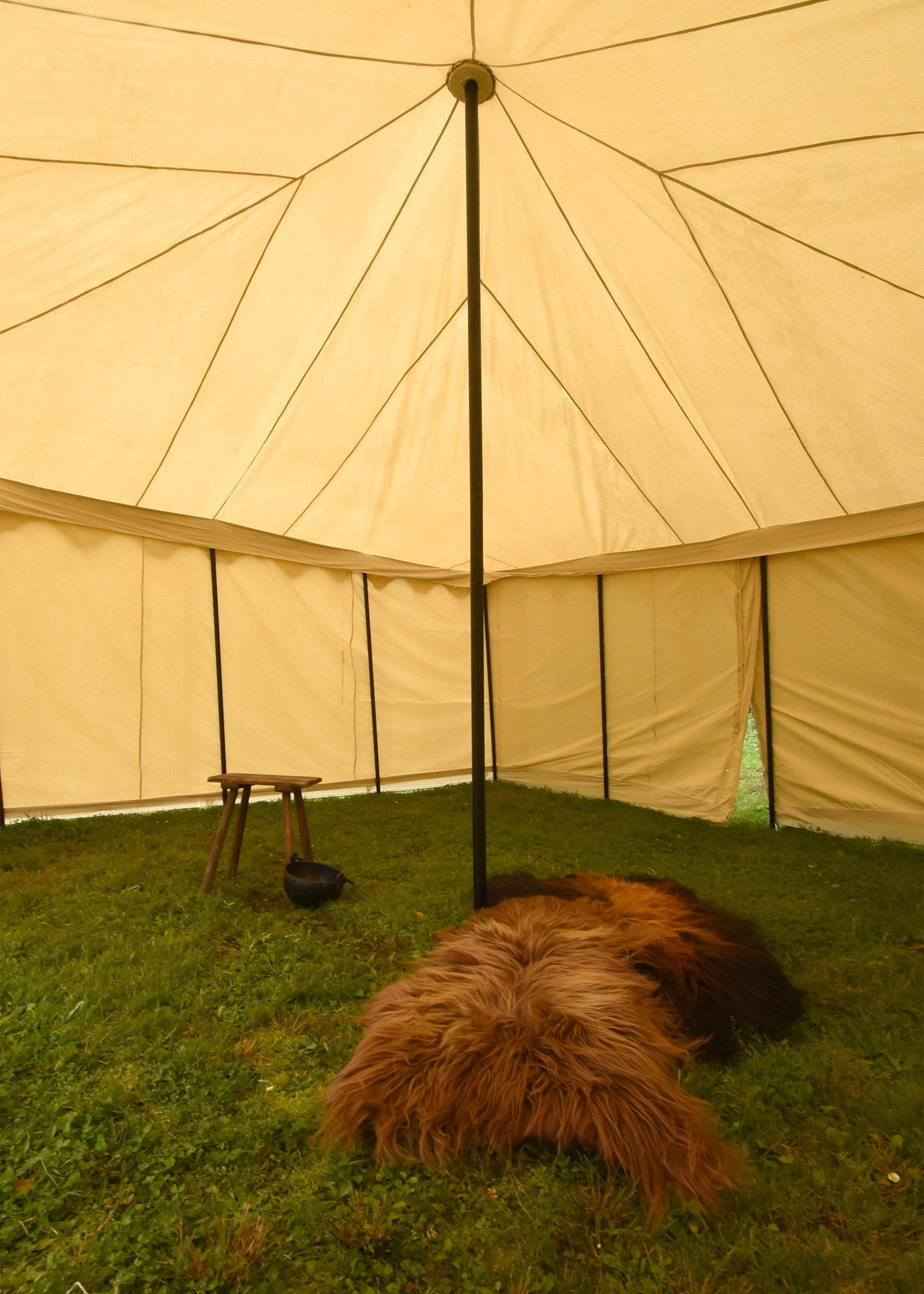 Ritterzelt Herold, 6 x 6 m, 425 gsm, naturfarben