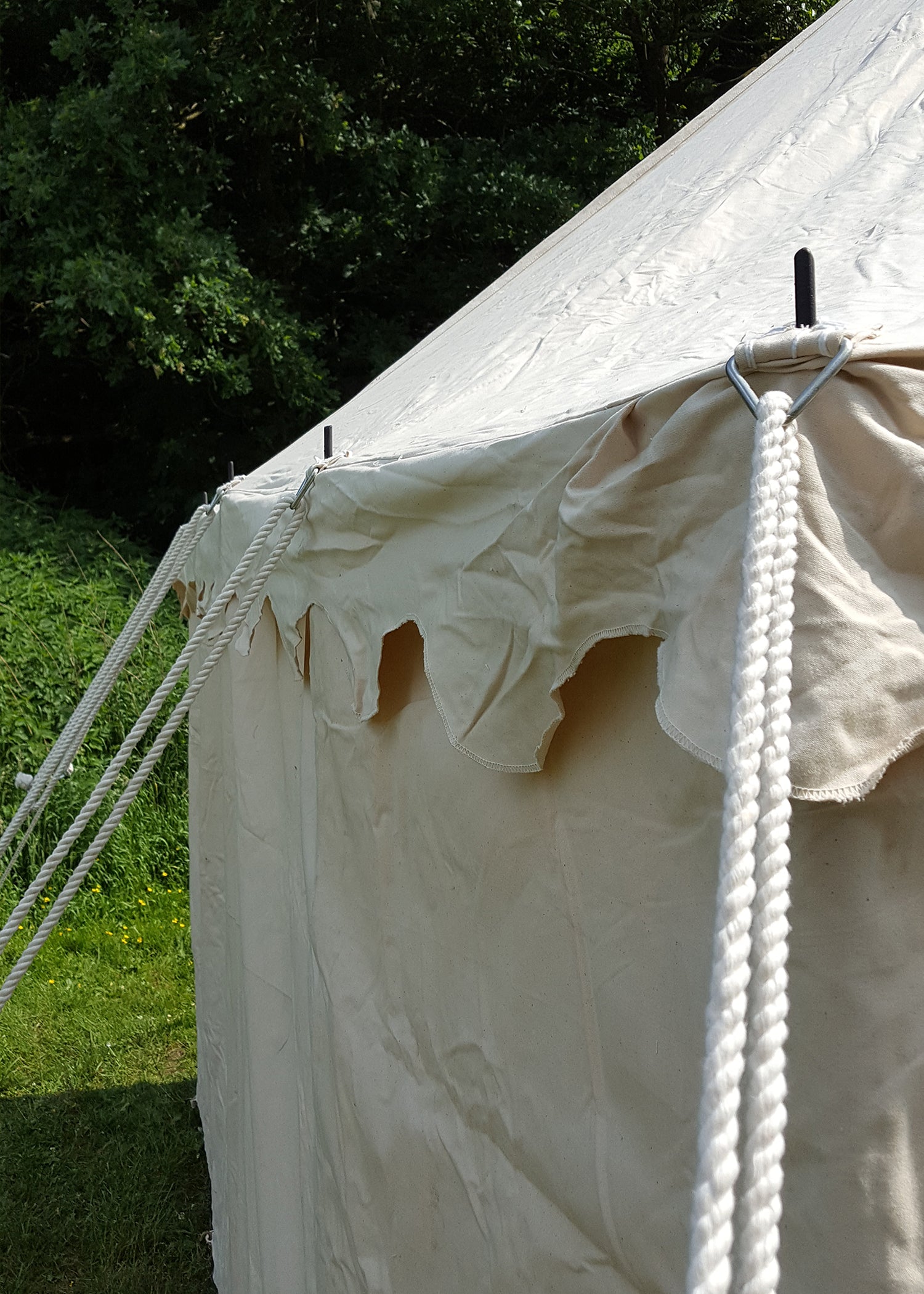 Ritterzelt Markward, 6 x 4 m, 425 gsm, natur