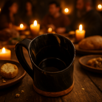 Hornkrug mit Ansicht von oben Wikinger 