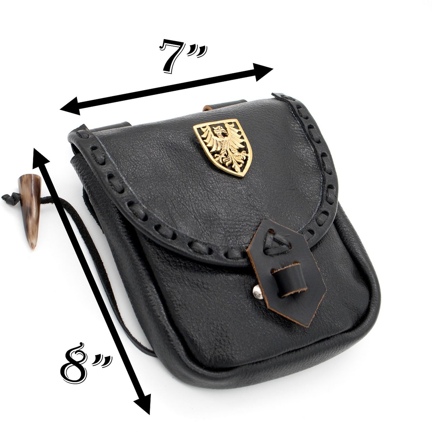 Mittelaltertasche aus Narbenleder