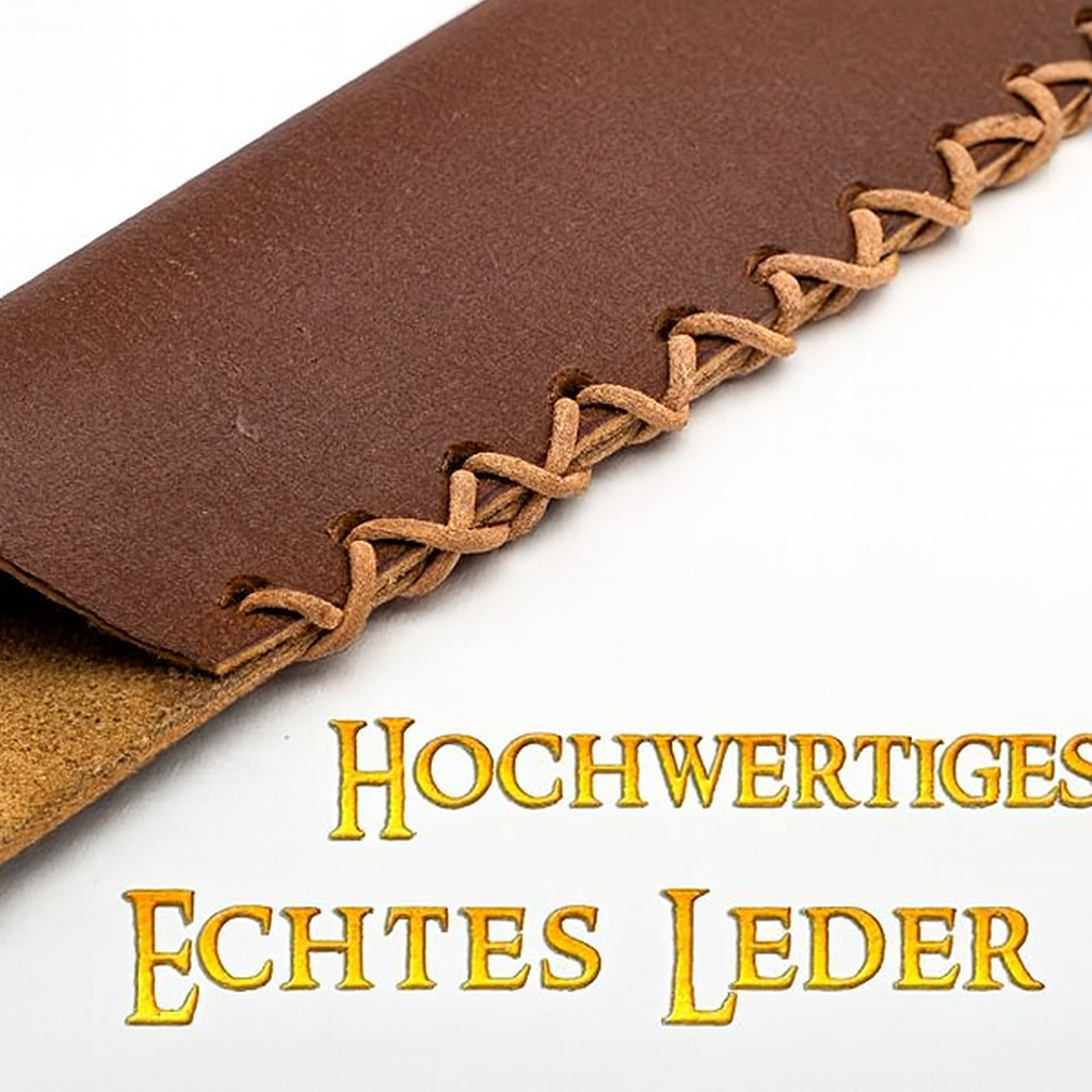 Kleines handgeschmiedetes Messer mit tordiertem Griff – inkl. Lederscheide