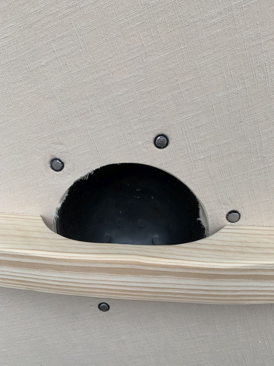 Rundschild aus Pappelholz 12 mm – mit Griff, Leinen & Rohhaut | 35–100 cm