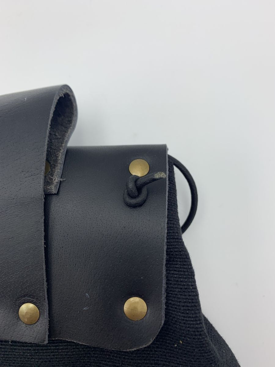 Mittelalter Gürteltasche ⚔️ Baumwollstoff & Leder mit Hornverschluss ⚔️ LARP & Reenactment