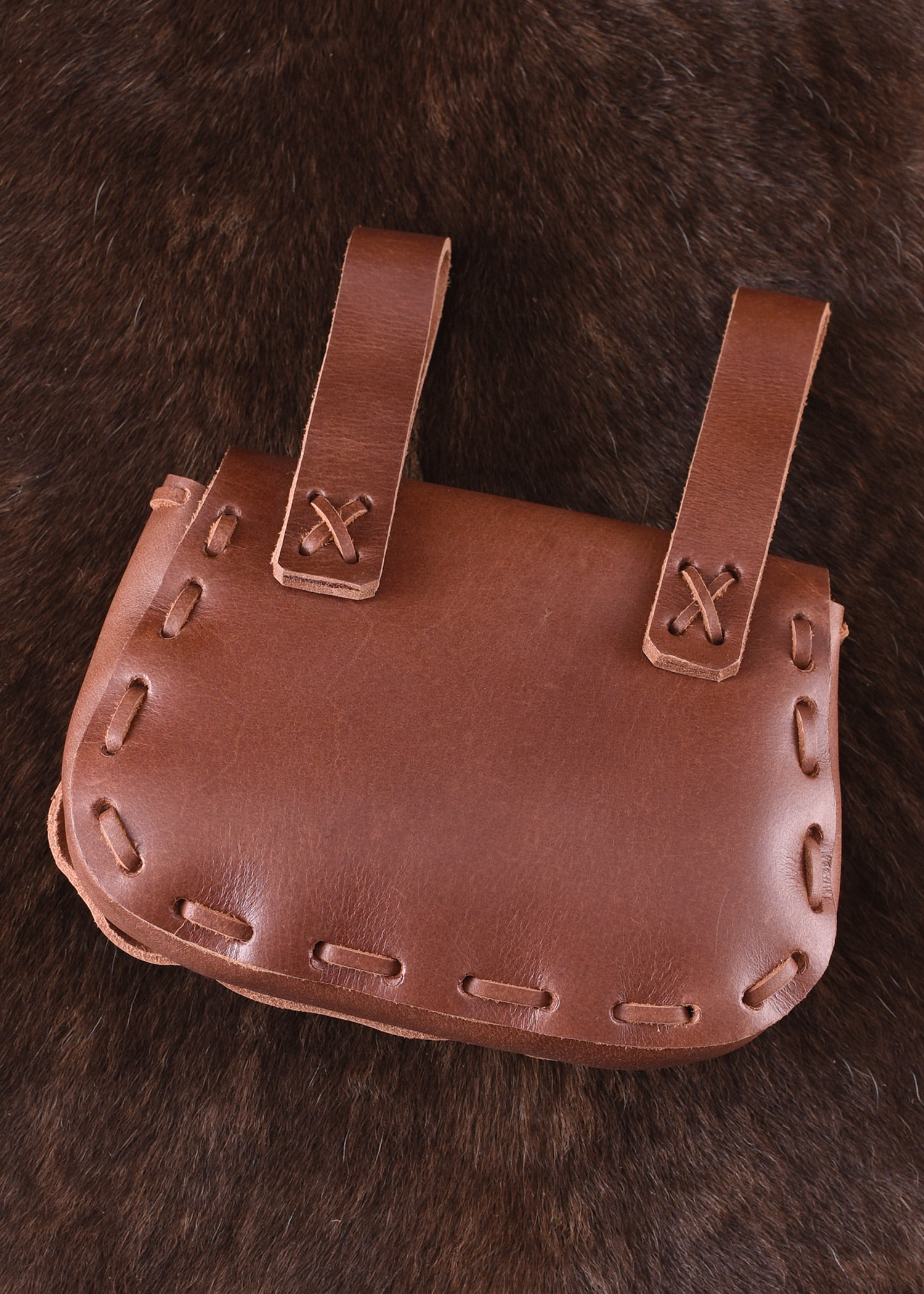 Mittelalter-Ledertasche, Hellbraun