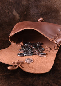 Mittelalter-Ledertasche, Hellbraun