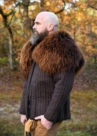 Wattierte Jacke, braun - schwarz