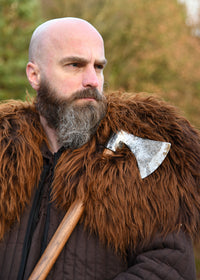 Wattierte Jacke, braun - schwarz