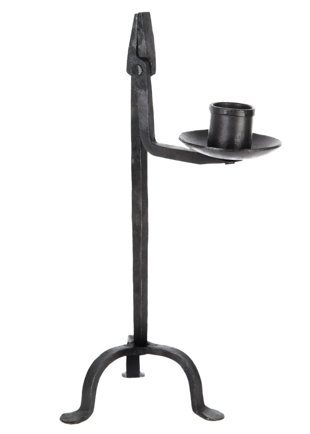 Mittelalterlicher Kienspanhalter / Kerzenhalter, handgeschmiedet