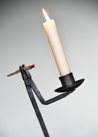 Mittelalterlicher Kienspanhalter / Kerzenhalter, handgeschmiedet