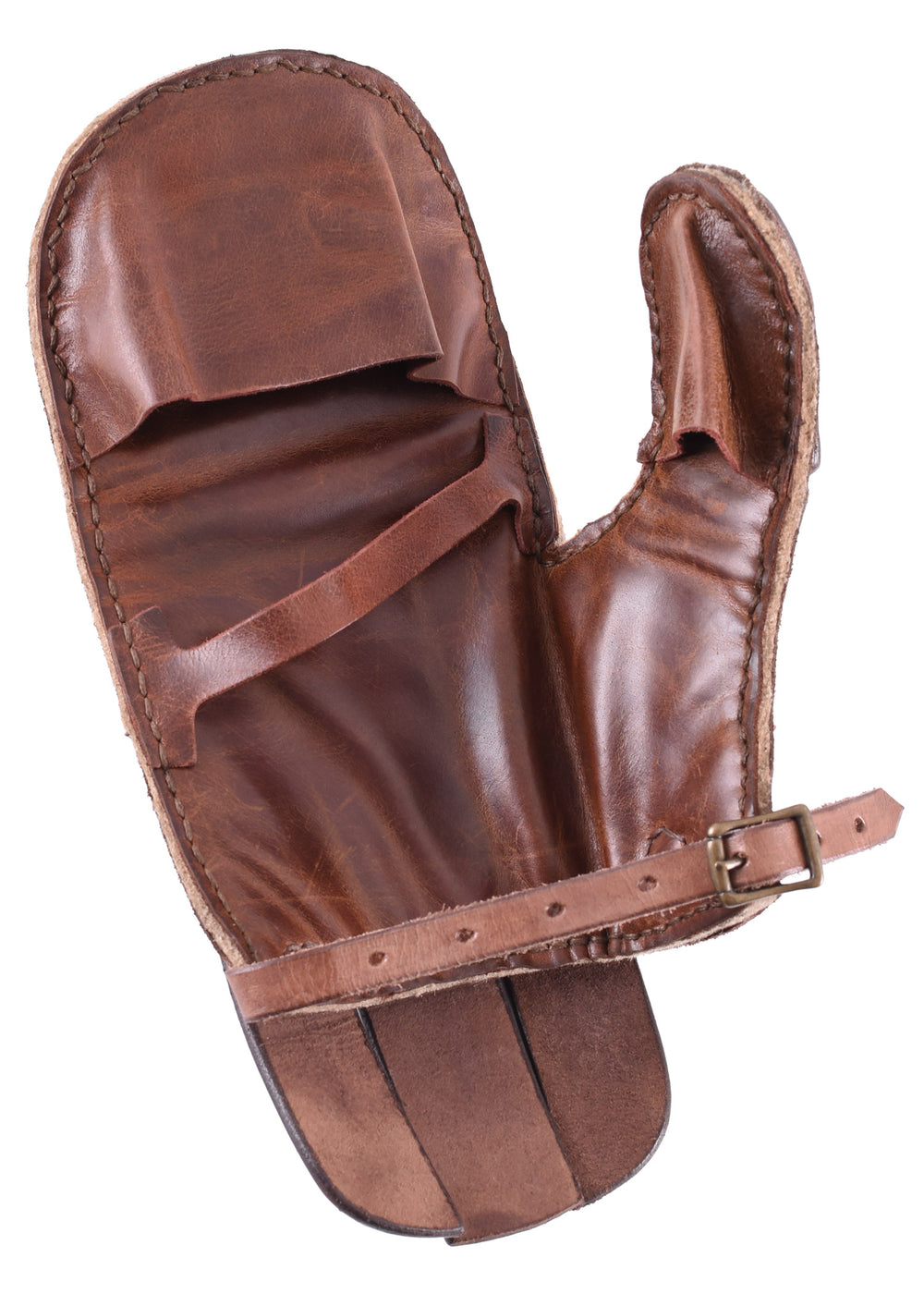 Gepolsterter Fäustling aus Leder für linke Hand