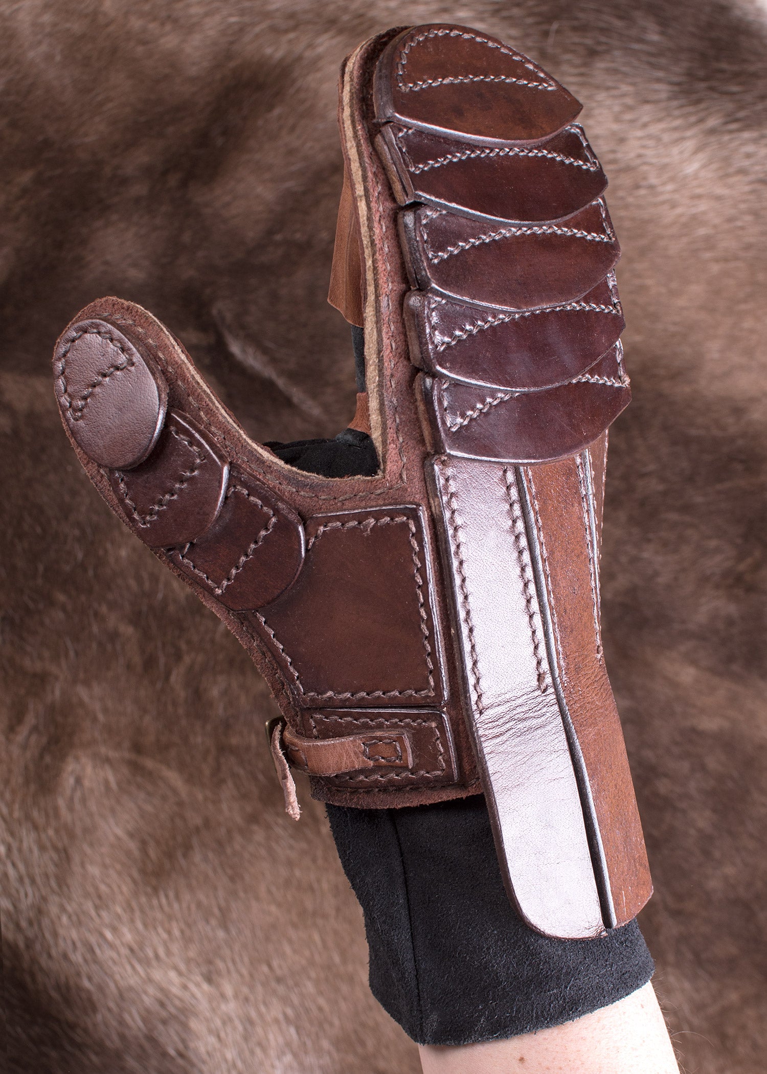 Gepolsterter Fäustling aus Leder für linke Hand