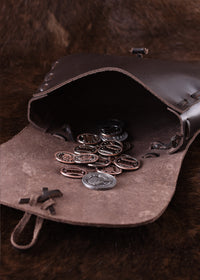 Mittelalter-Ledertasche, Dunkelbraun