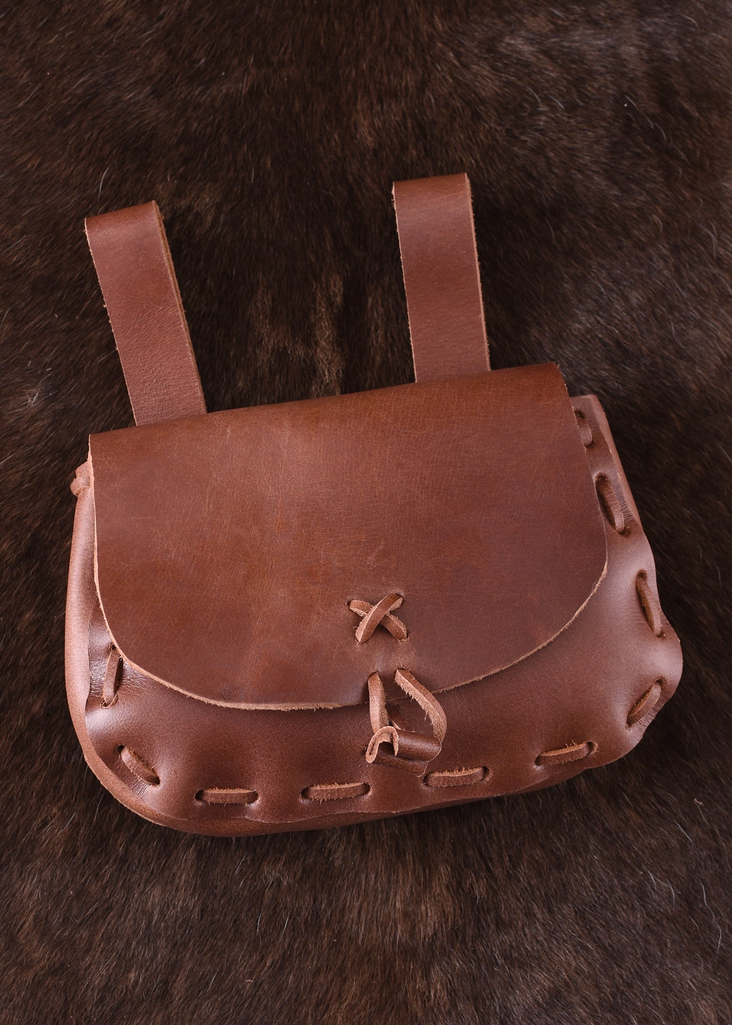 Mittelalter-Ledertasche, Hellbraun