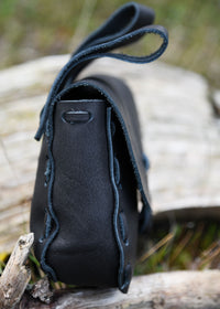 Mittelalter-Ledertasche, Schwarz