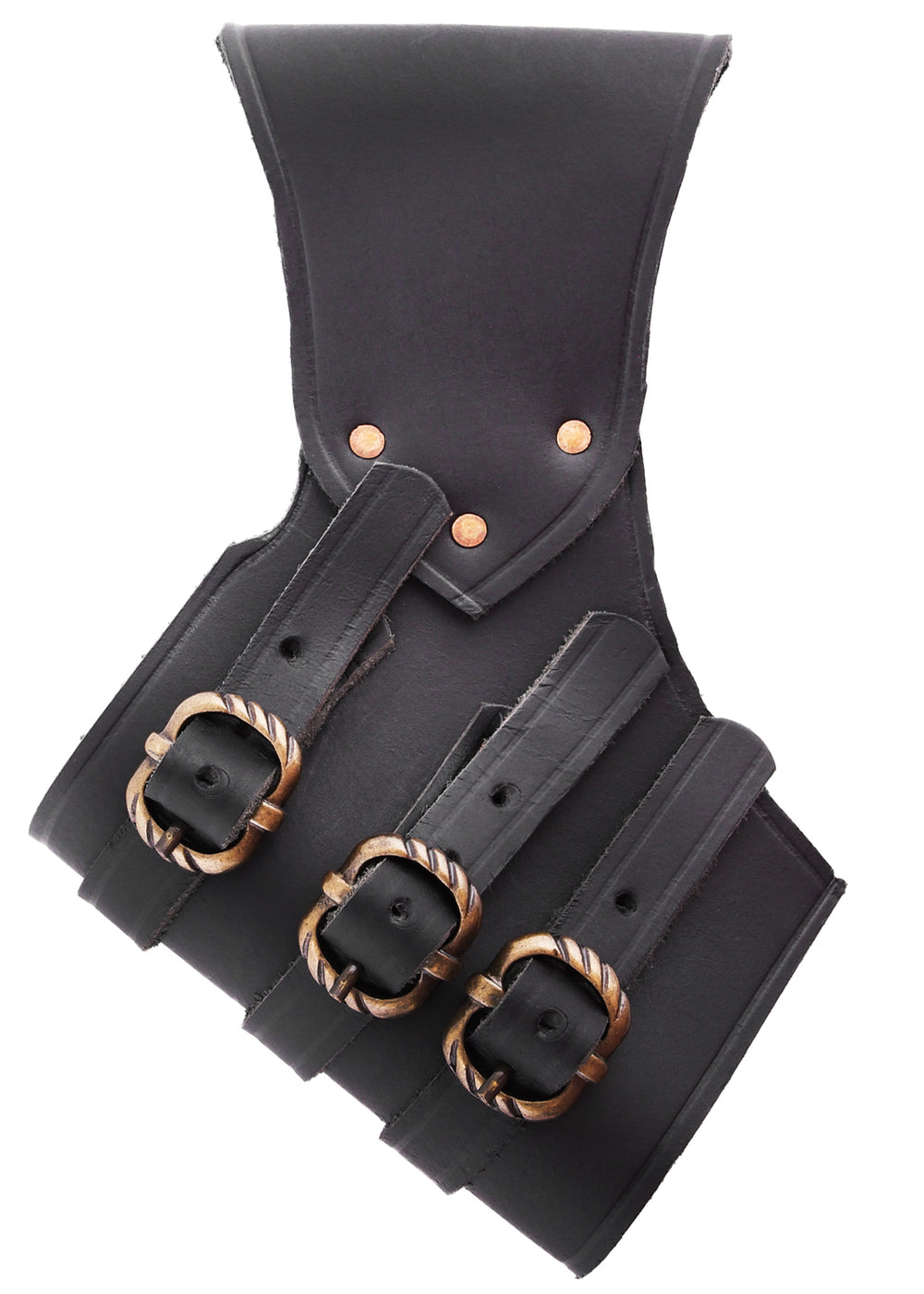 Verstellbarer Schwerthalter aus schwarzem Leder