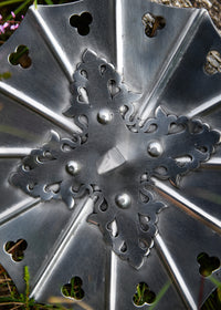 Gotische Schwebescheiben aus dem späten 15. Jh., 1,6 mm Stahl, Paar