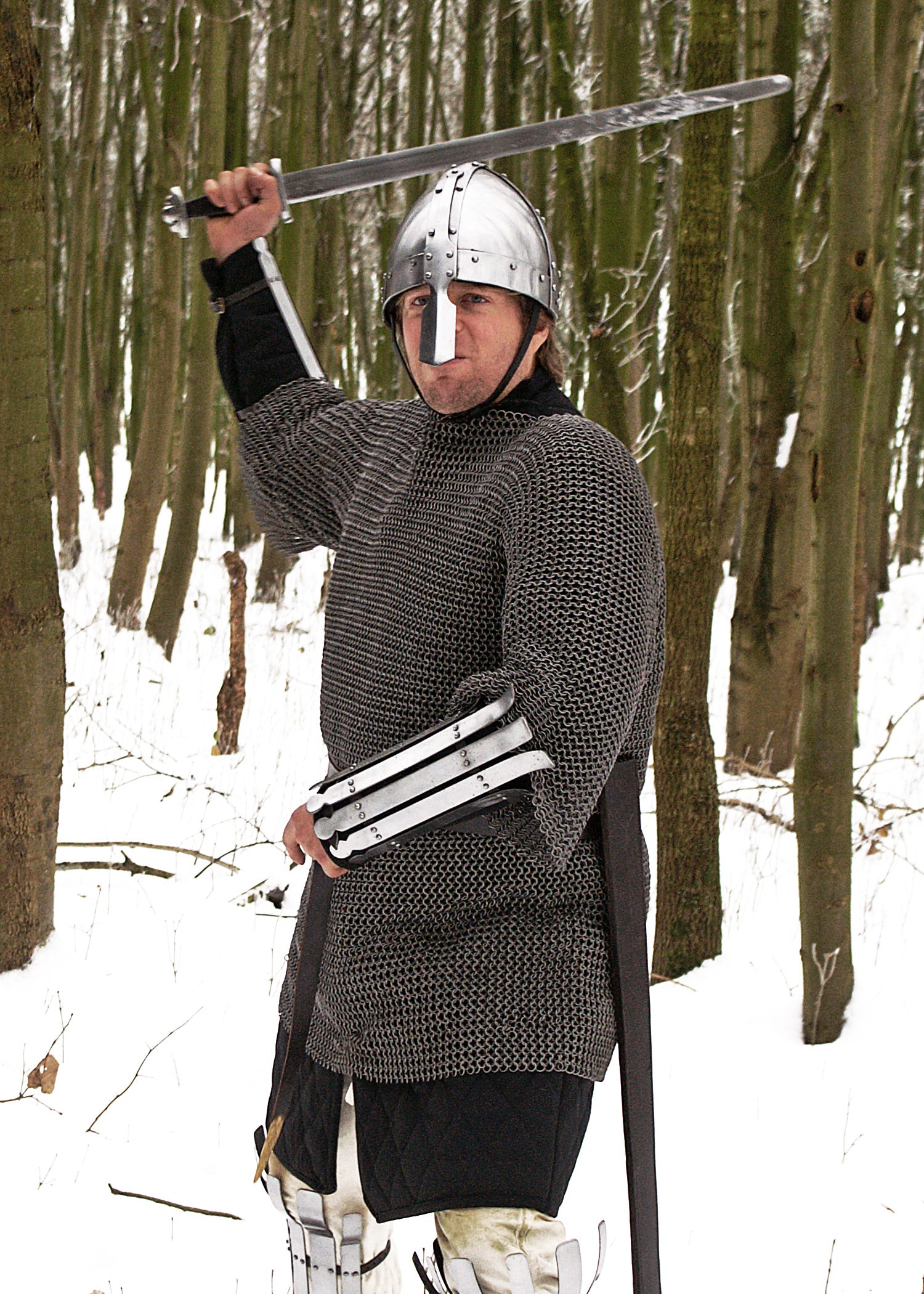 Kettenhemd Haubergeon, vernietet und gestanzt, ID 6 mm