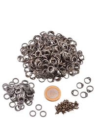 RM 1kg Paket lose Kettenringe und Nieten, ID6mm, unbehandelt