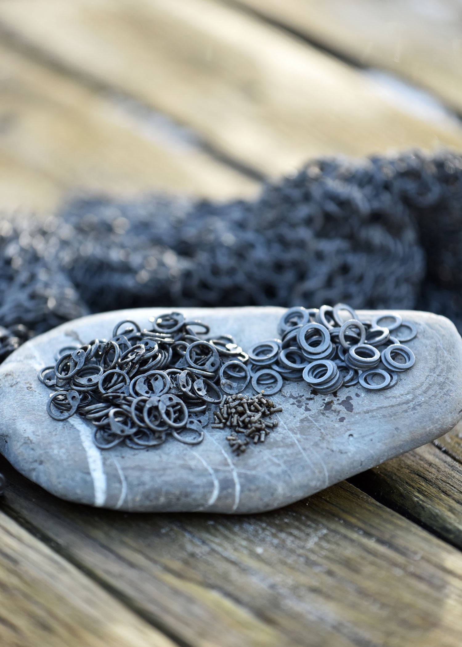 RM 1kg Paket lose Kettenringe und Nieten, ID6mm, unbehandelt