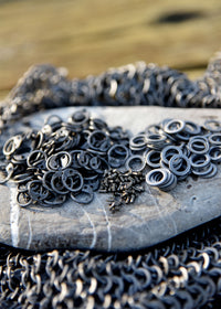 RM 1kg Paket lose Kettenringe und Nieten, ID6mm, unbehandelt