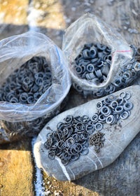 RM 1kg Paket lose Kettenringe und Nieten, ID6mm, unbehandelt