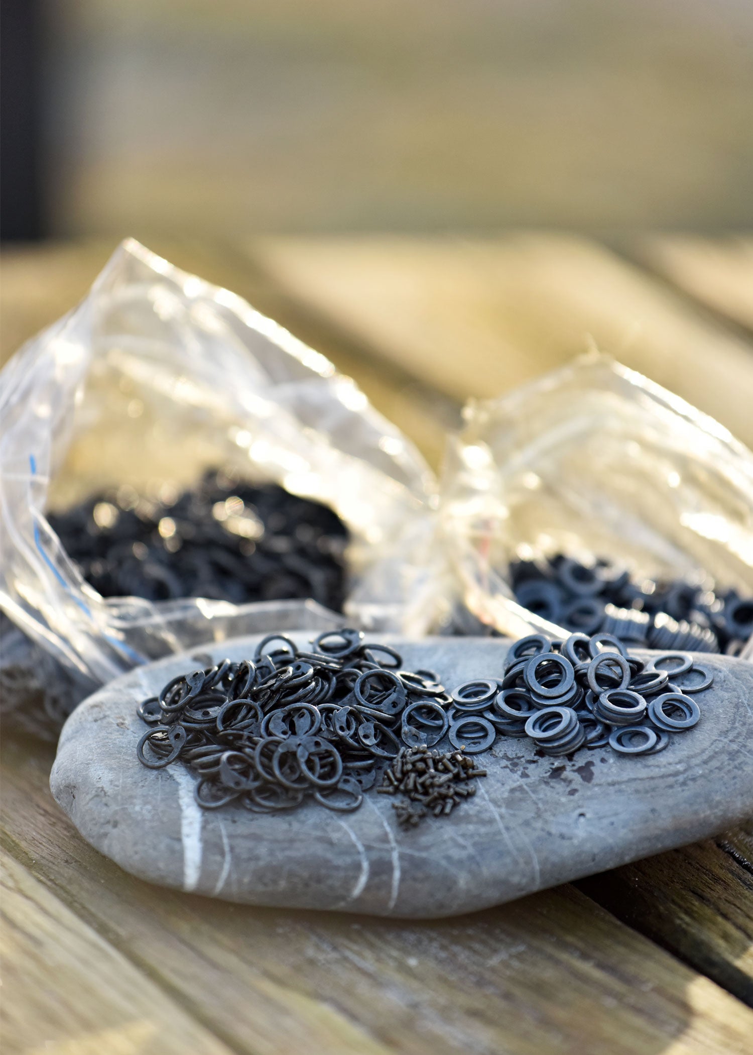 RM 1kg Paket lose Kettenringe und Nieten, ID6mm, unbehandelt