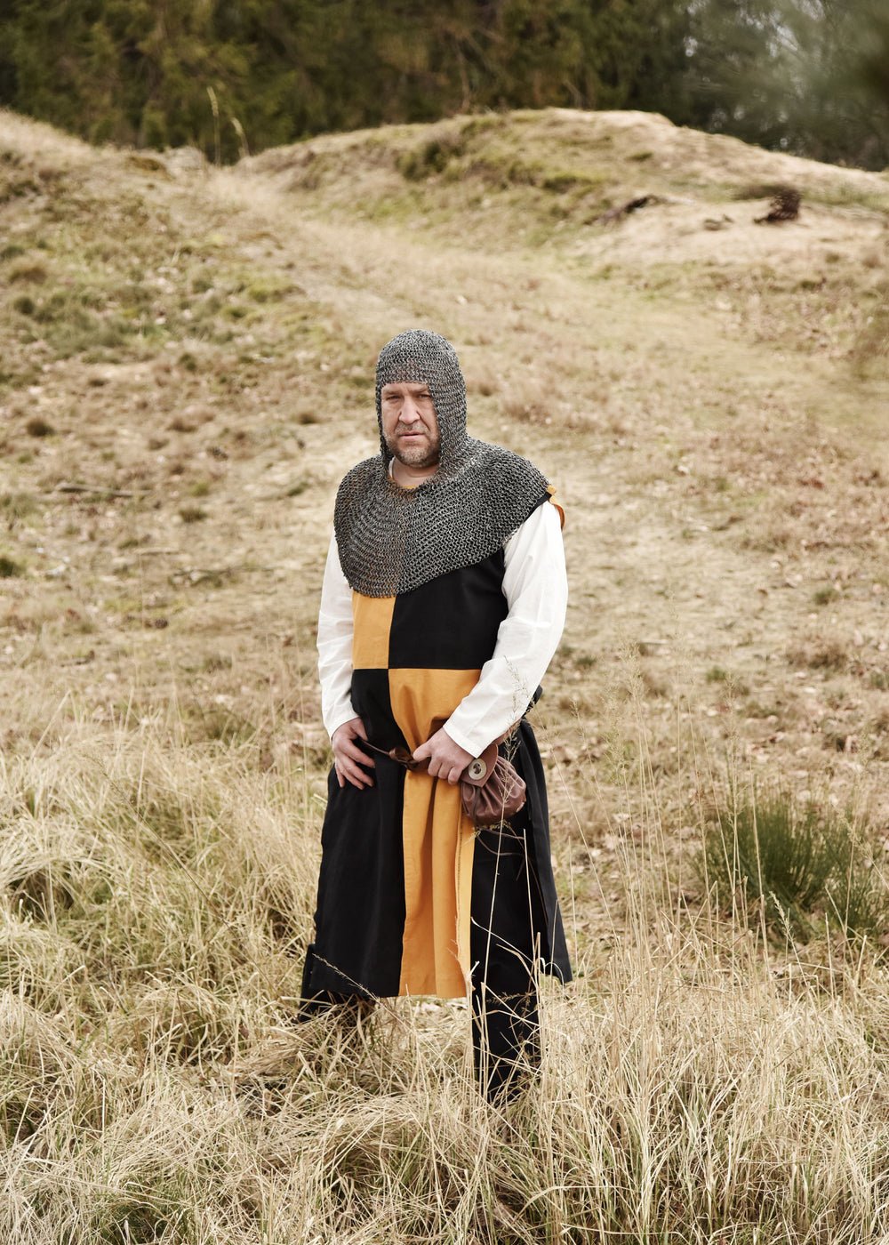 Kettenhaube, quadratischer Ausschnitt, ID 8mm, vernietete Rundringe